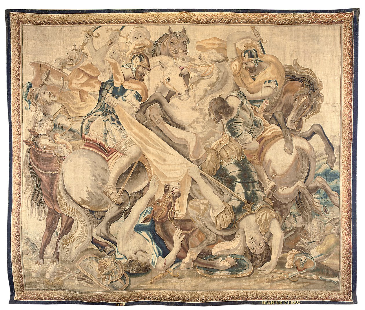 Tapiz de Bruselas de un conjunto de seis, c.1650 (lana y seda) de Jean Le and Eggermans Daniel II Clerc