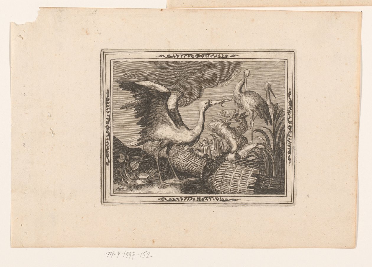 cigüeñas Representaciones de animales (título de la serie) de Jean Leclerc