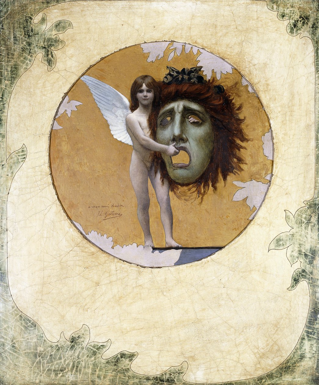 Un putto con una máscara de Jean Leon Gerome