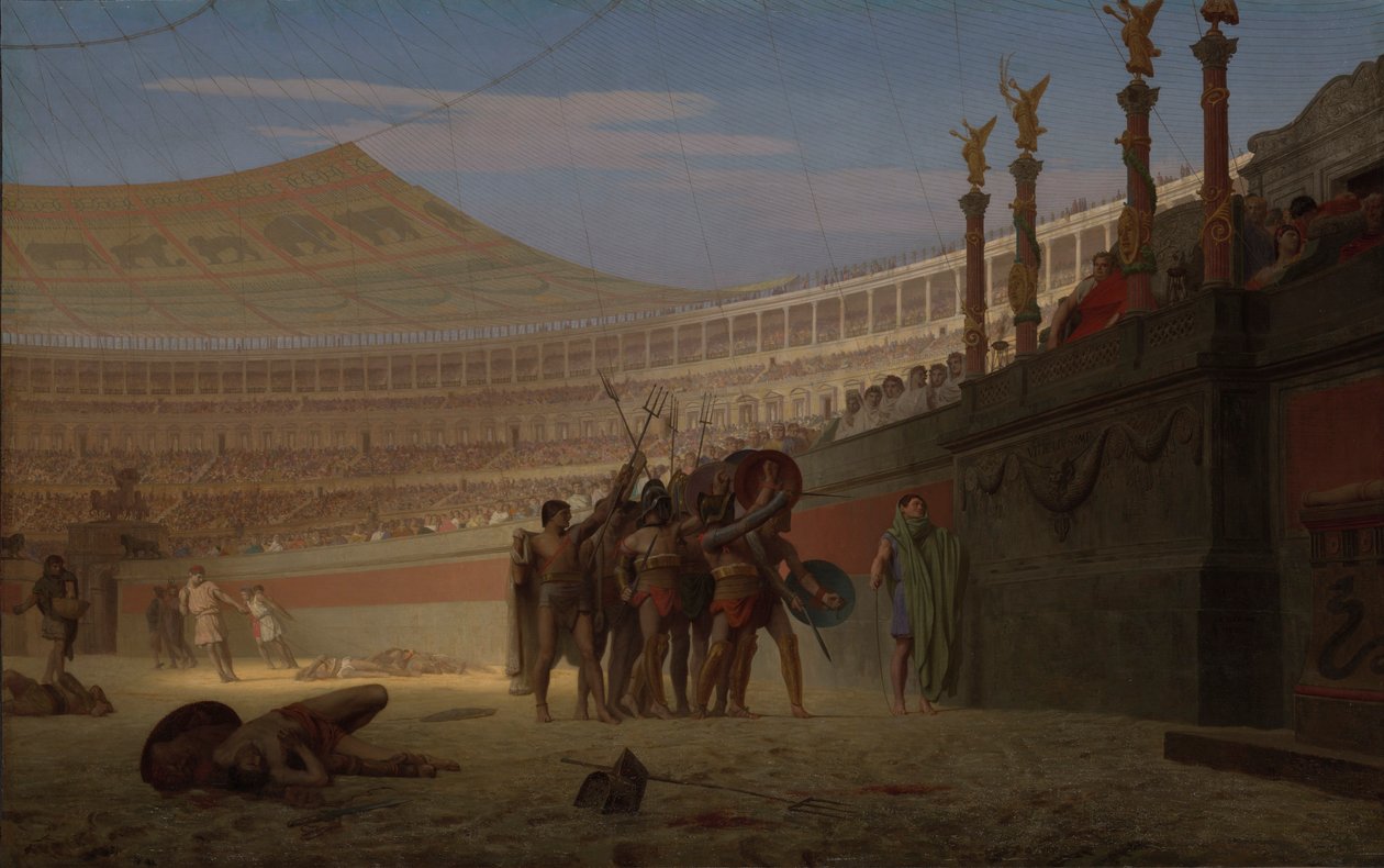 ¡Salve César! Morituri te salutant (¡Salve, César! Te saludamos los que vamos a morir) de Jean Leon Gerome