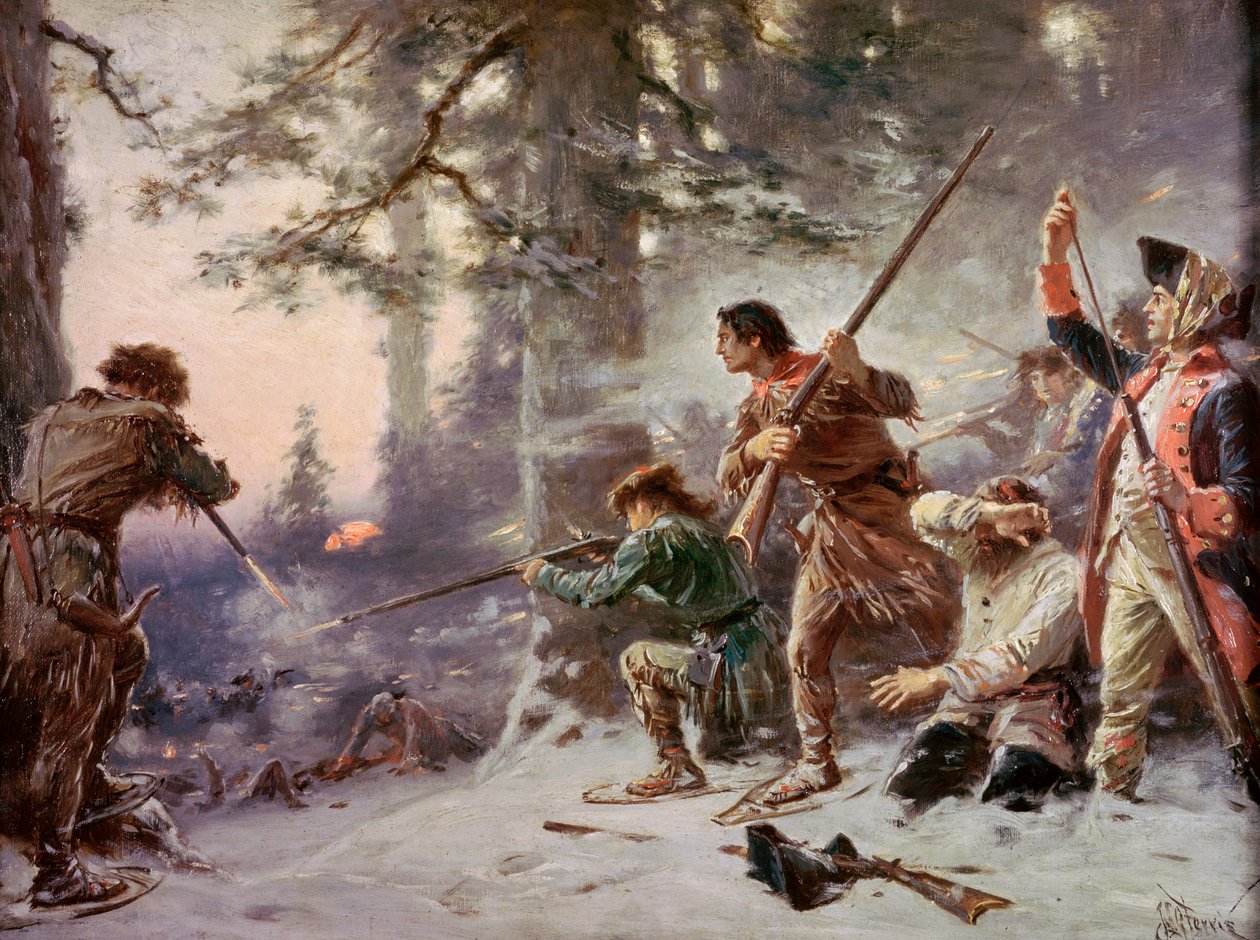 Batalla sobre raquetas de nieve 1757 de Jean Leon Gerome