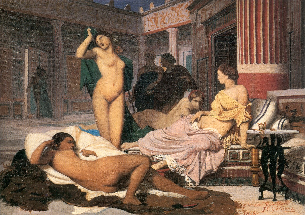 Boceto de interior griego de Jean Leon Gerome