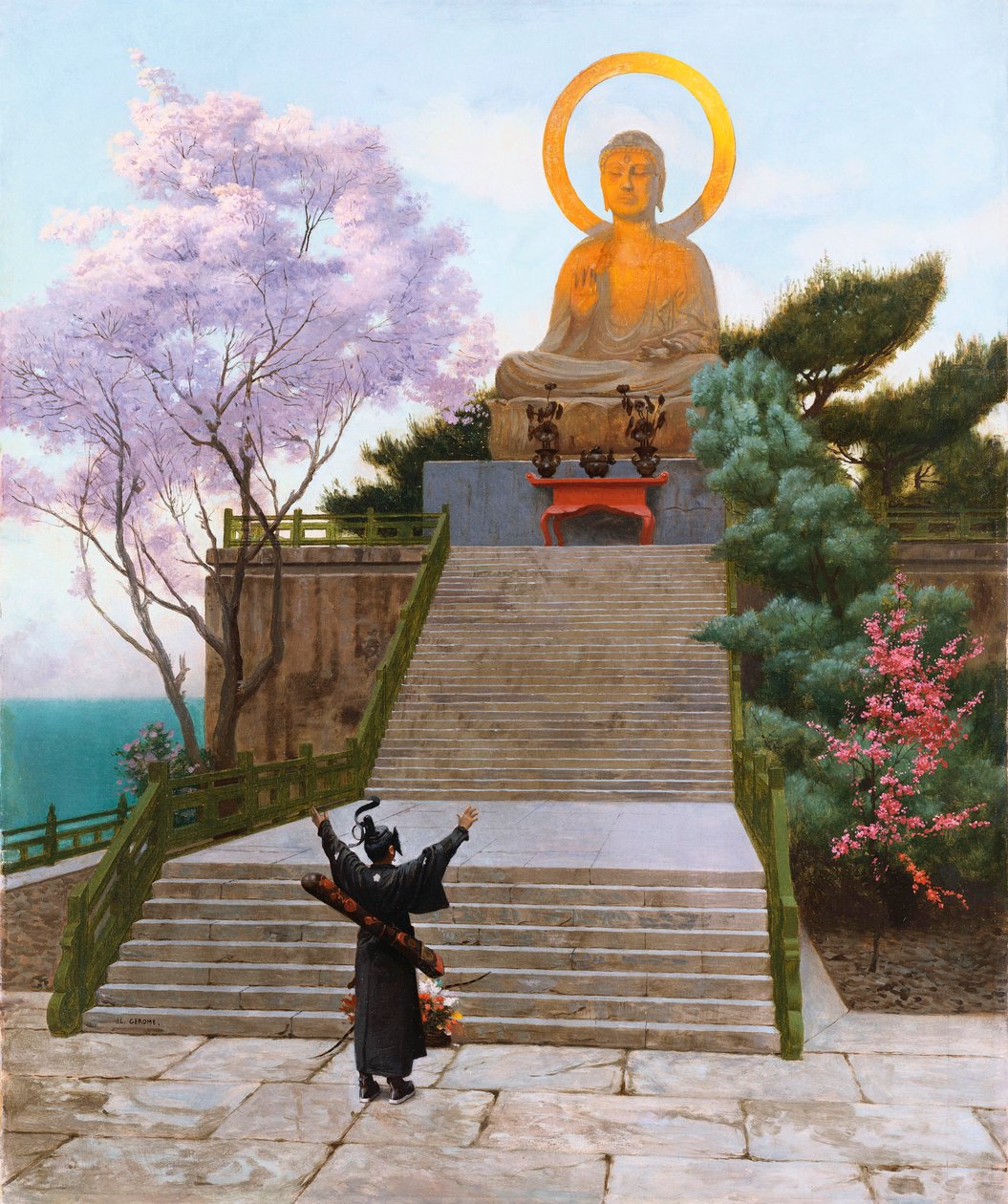 Japoneses implorando a una divinidad de Jean Leon Gerome