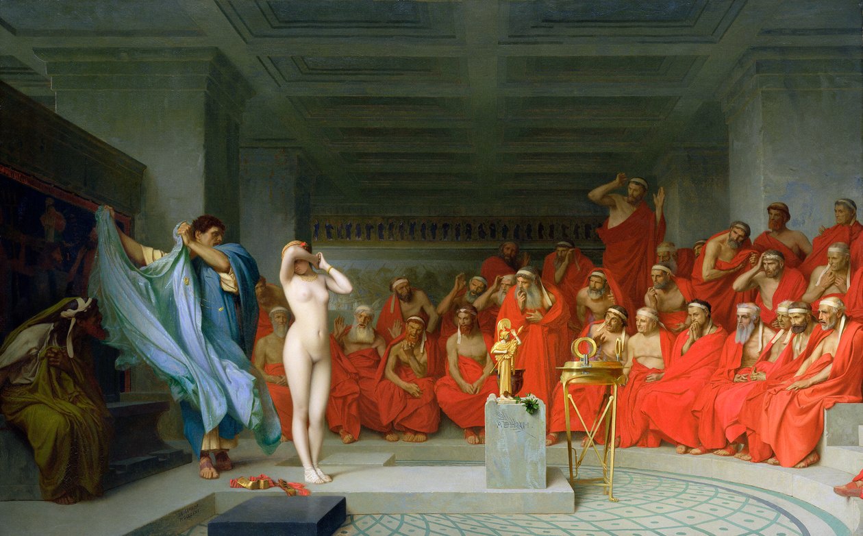 Phryne frente al Areopage de Jean Leon Gerome