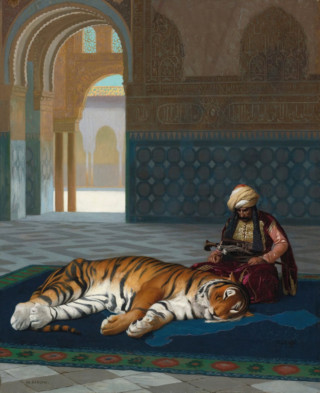 El Tigre y el Guardián de Jean Leon Gerome