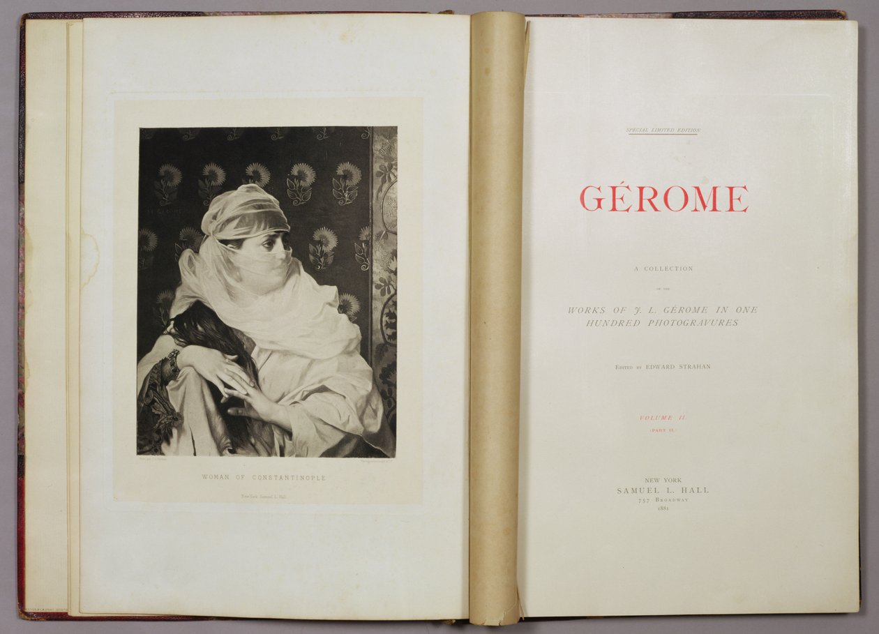Mujer de Constantinopla, de Una colección de obras de Jean-Leon Gerome en 100 fotograbados, 1881 de Jean Leon after Gerome