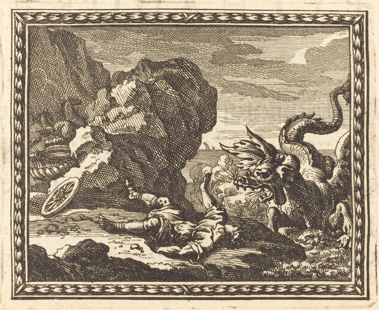 Hipólito y el monstruo marino de Jean Lepautre