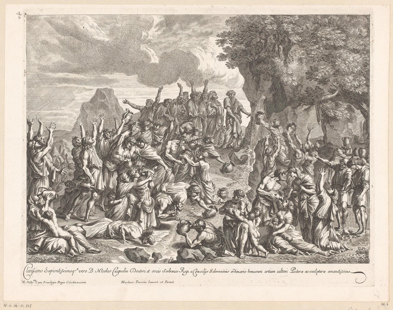 Moisés saca agua de la roca de Jean Lepautre