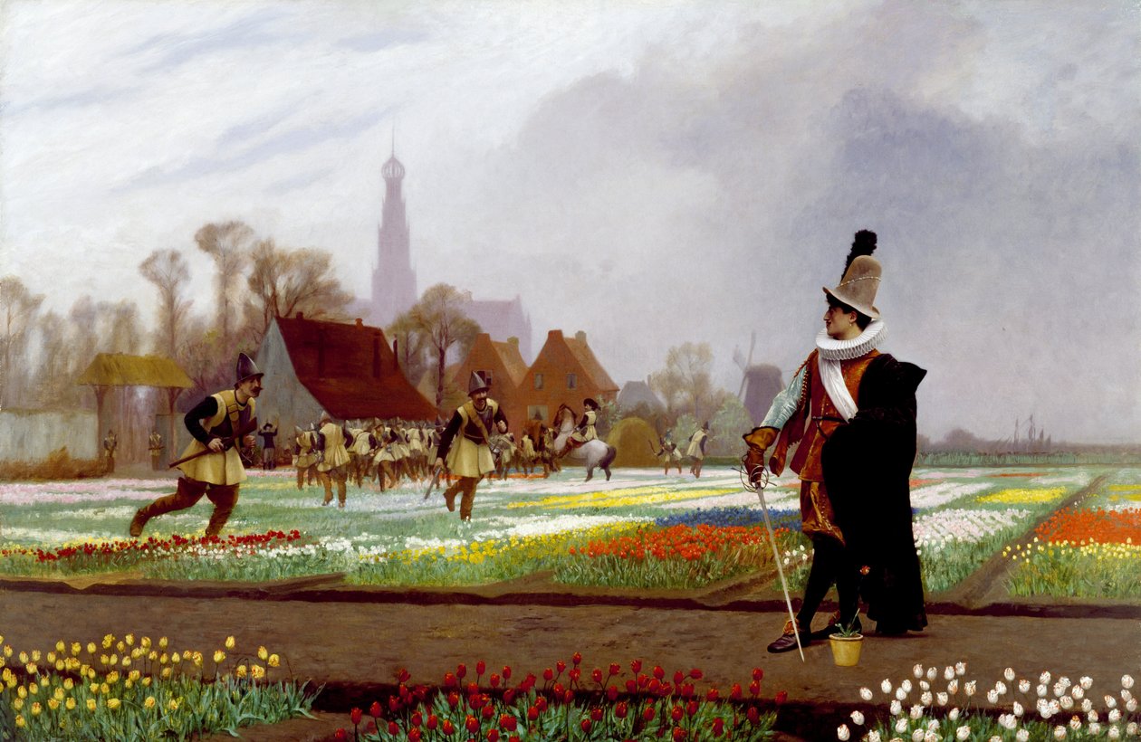 La locura de los tulipanes de Jean Leon Gerome
