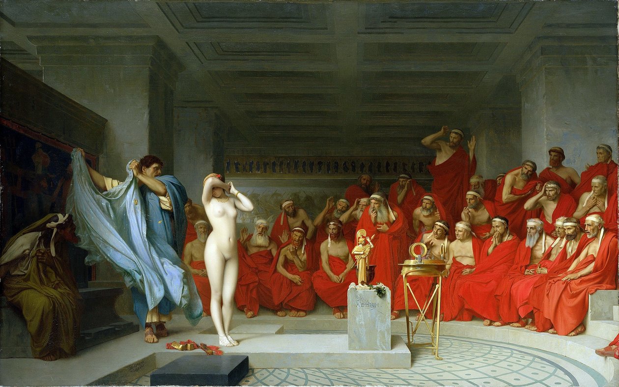 Phryne ante el Areópago. de Jean Leon Gerome