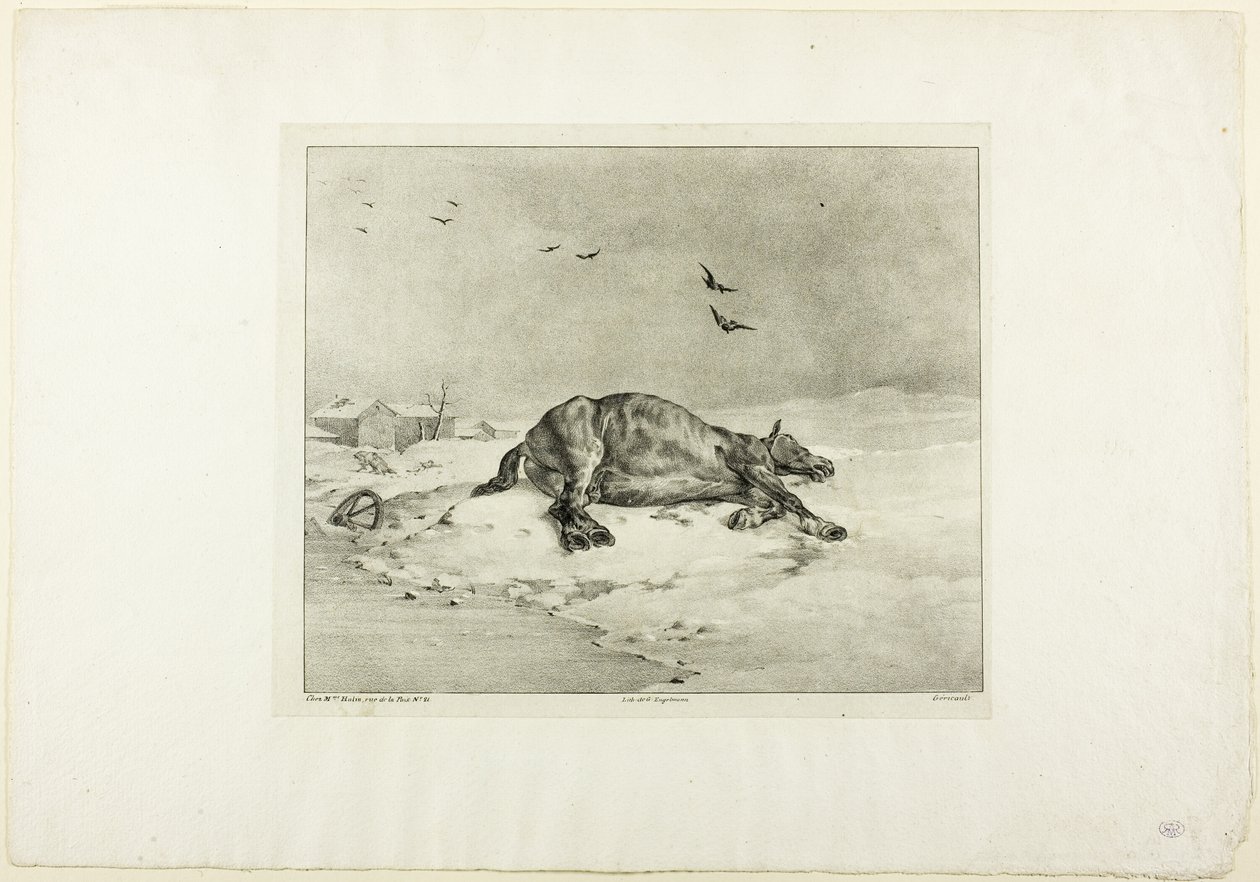 Caballo muerto de Jean Louis André Théodore Géricault