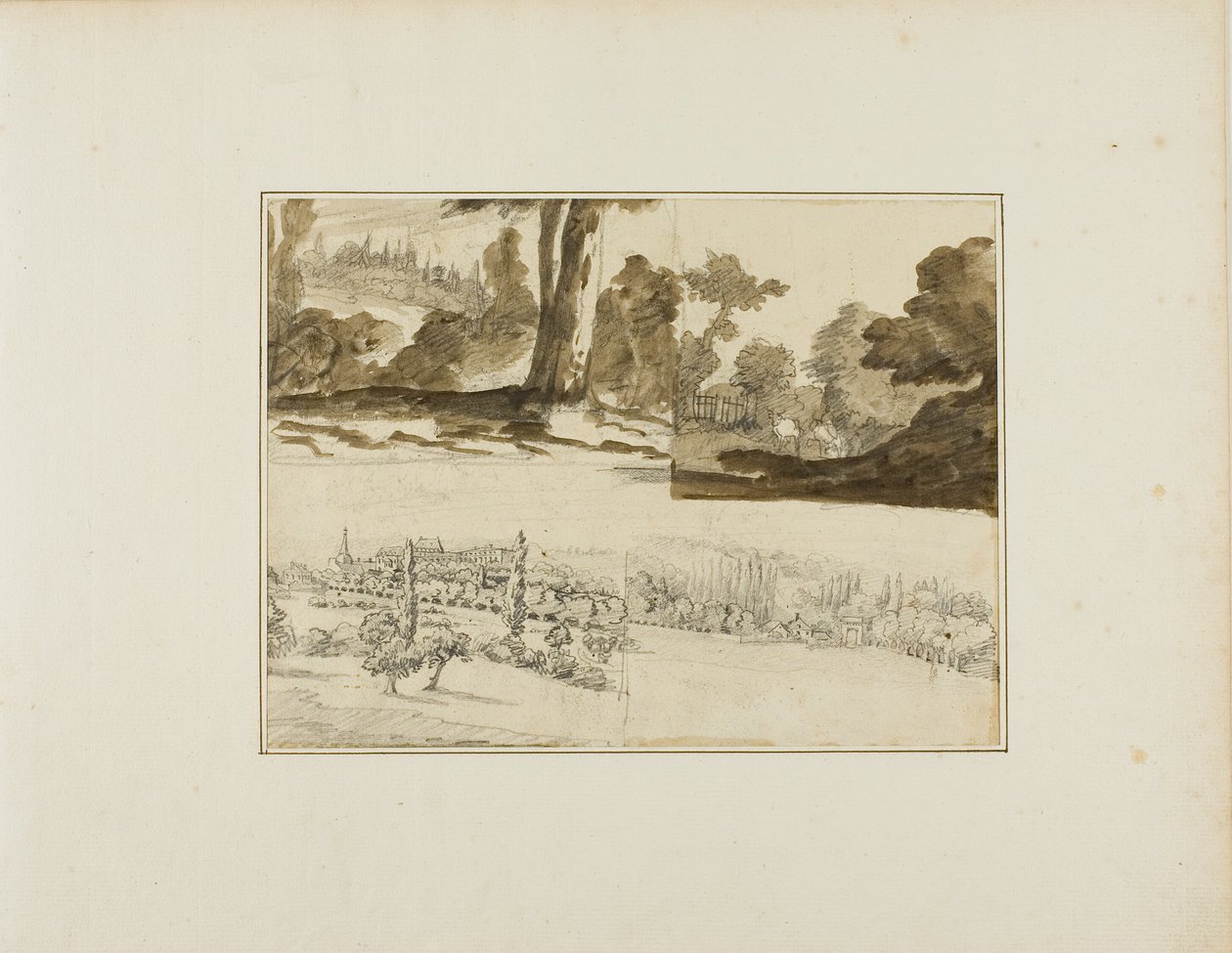 Cuatro paisajes de Jean Louis André Théodore Géricault