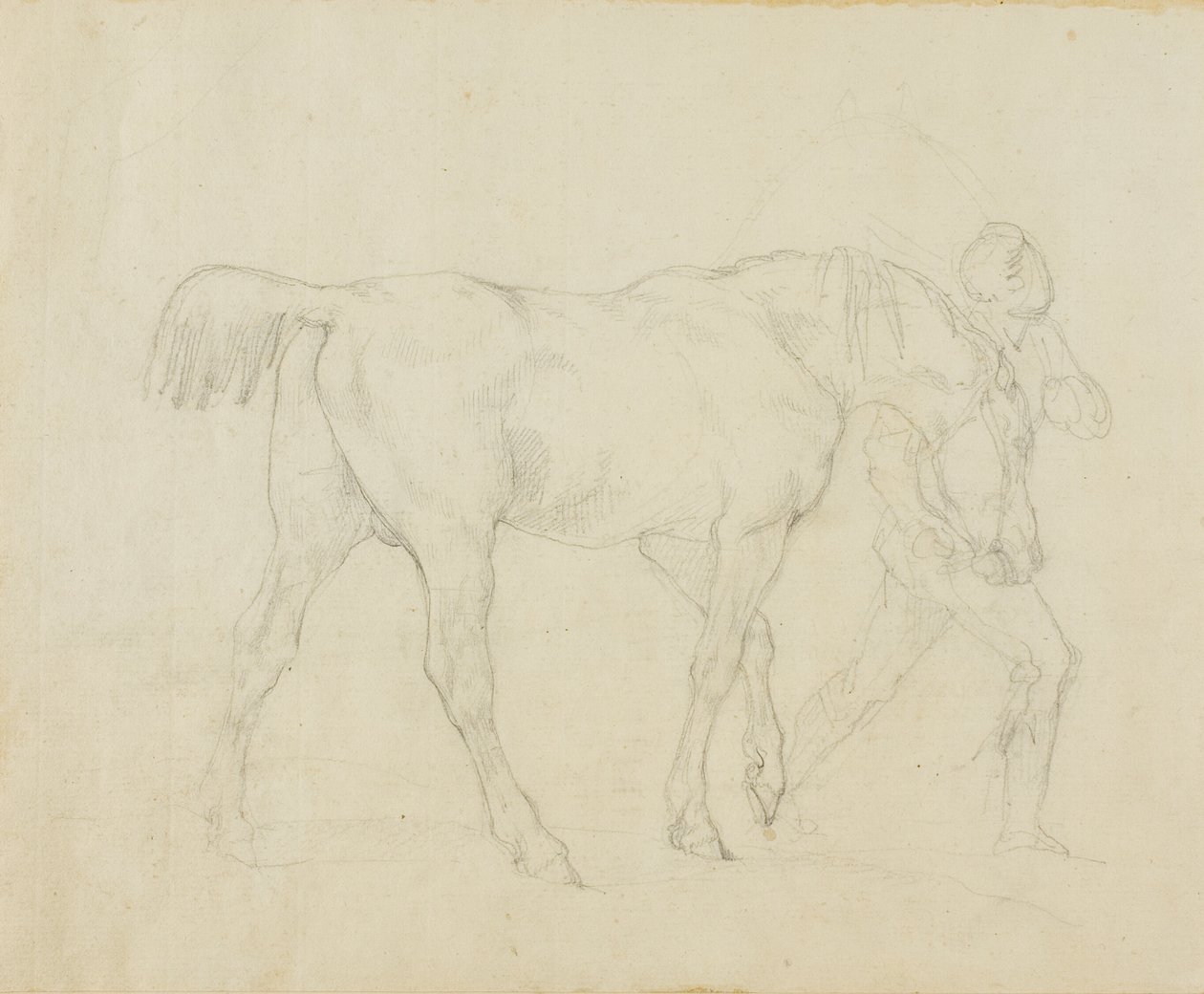 Novio guiando a un caballo de Jean Louis André Théodore Géricault