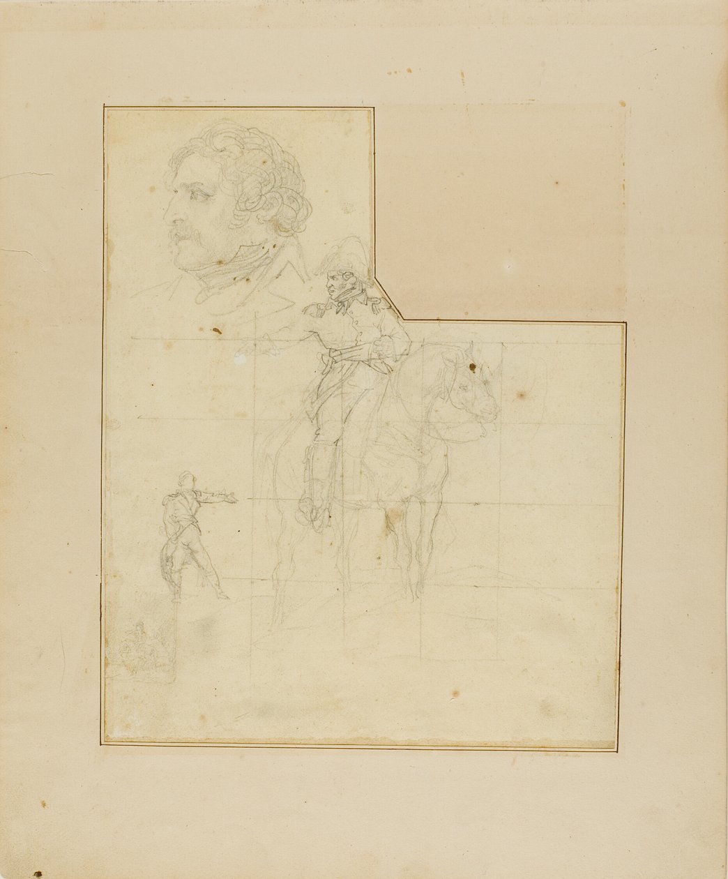 Oficial a caballo y otros esbozos de Jean Louis André Théodore Géricault