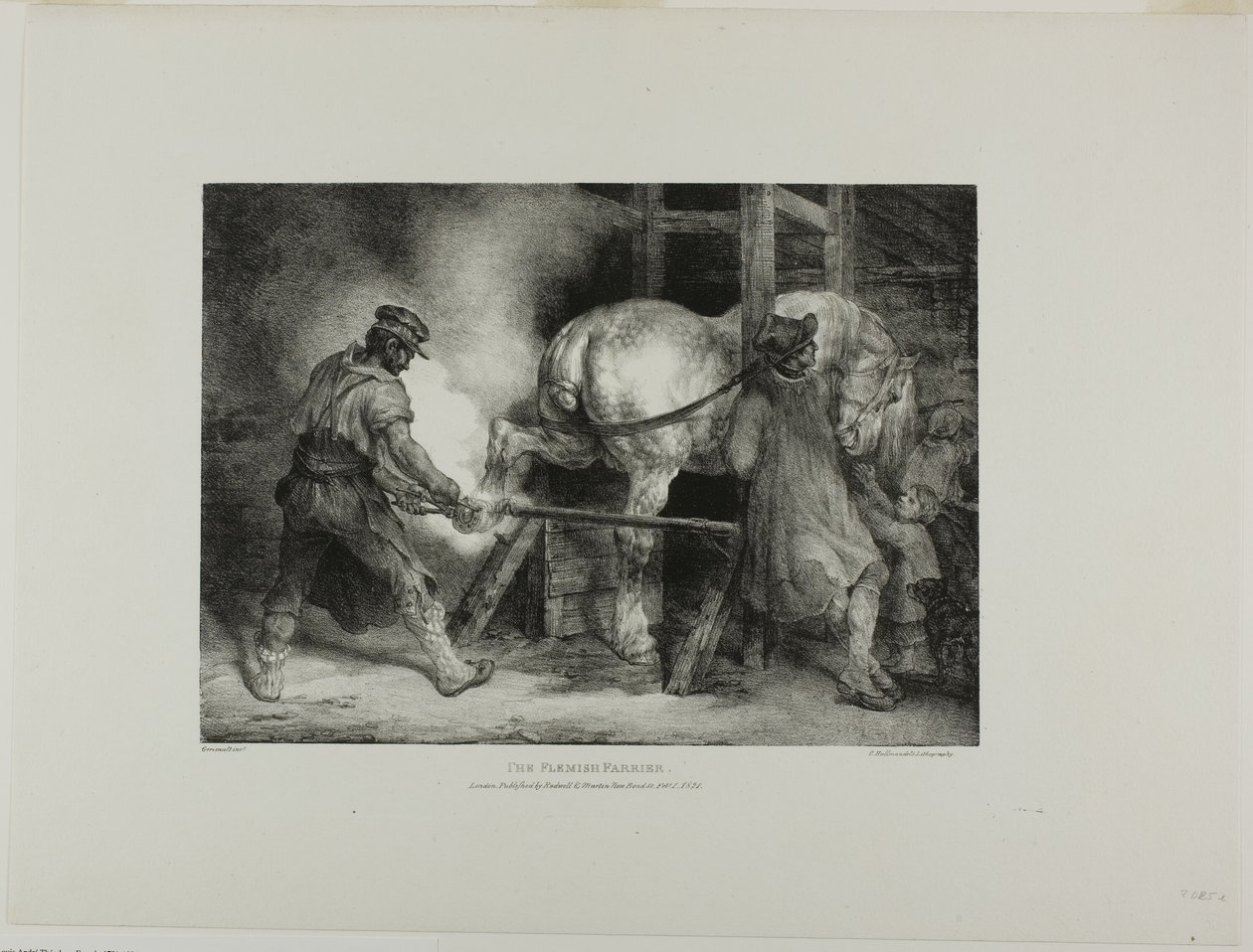 El herrador flamenco, lámina 4 de Various Subjects Drawn from Life and on Stone (The English Suite) de Jean Louis André Théodore Géricault