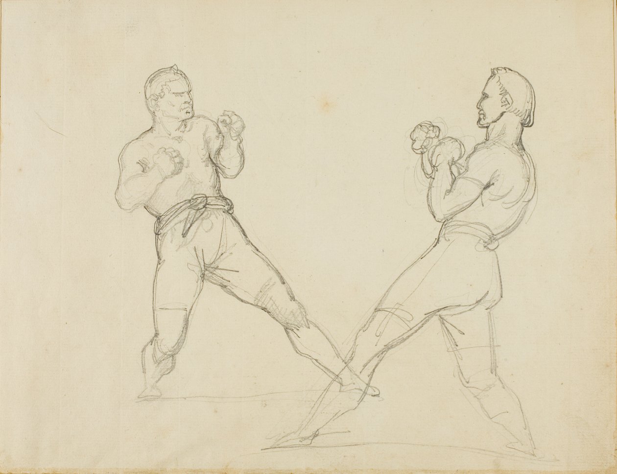 Combate entre dos boxeadores de Jean Louis André Théodore Géricault