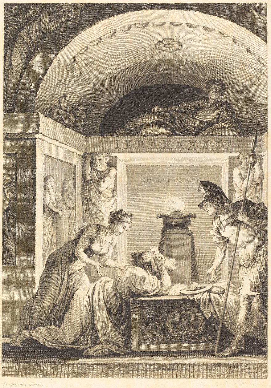 La matrona de Éfeso de Jean Louis Delignon and Antoine Jean Duclos after Jean Honoré Fragonard