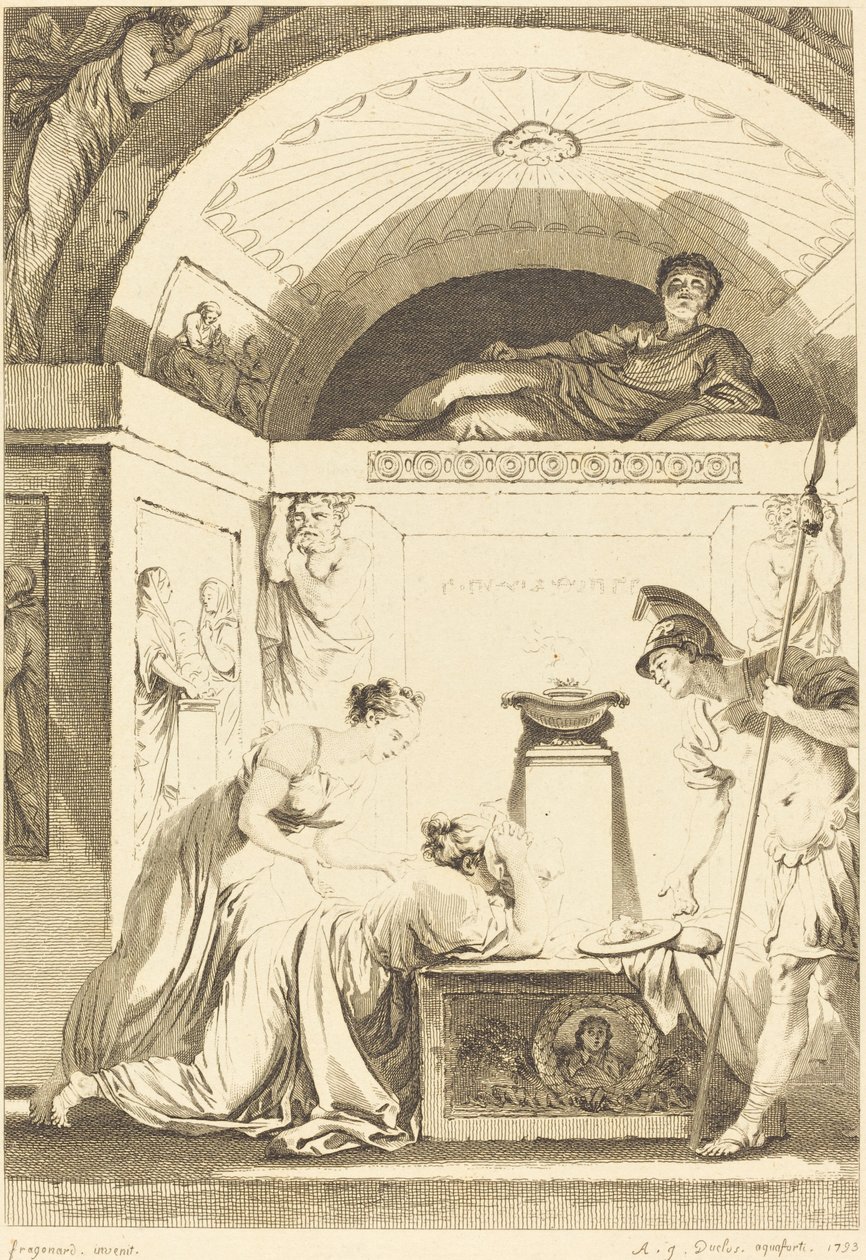 La matrona de Éfeso de Jean Louis Delignon and Antoine Jean Duclos after Jean Honoré Fragonard