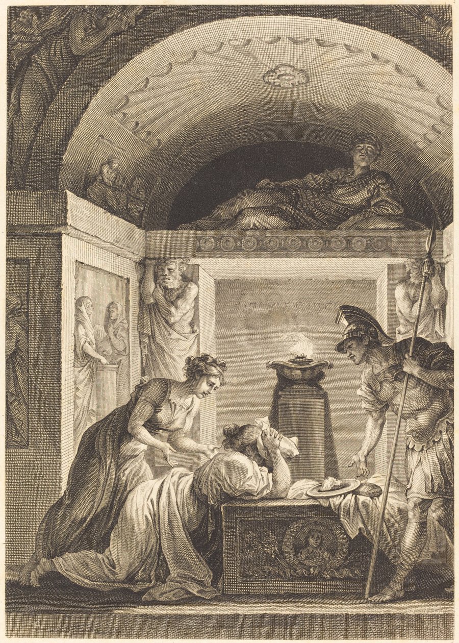 La matrona de Éfeso de Jean Louis Delignon and Antoine Jean Duclos after Jean Honoré Fragonard