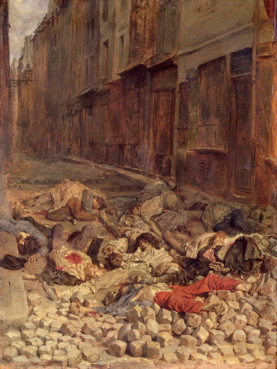 Barricada en la calle de la Mortellerie, junio de 1848 (Memoria de la Guerra Civil) 1849 (óleo sobre lienzo) de Jean Louis Ernest Meissonier