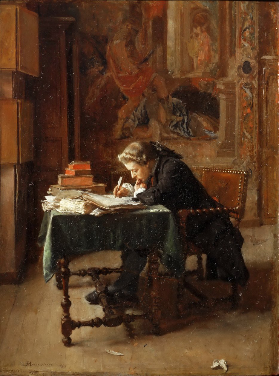 Joven escribiendo de Jean Louis Ernest Meissonier