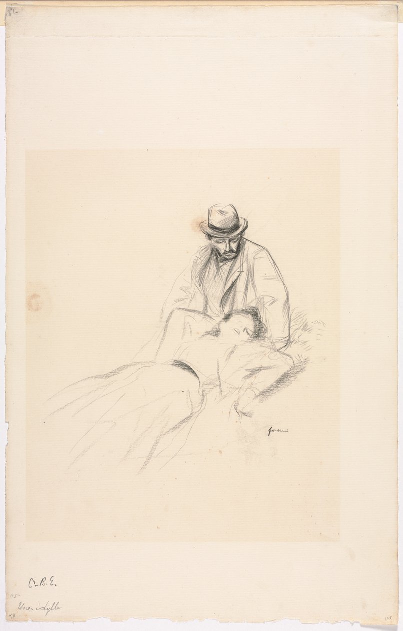 Un idilio, cuarto trimestre de 1800 o primer tercio de 1900 de Jean Louis Forain