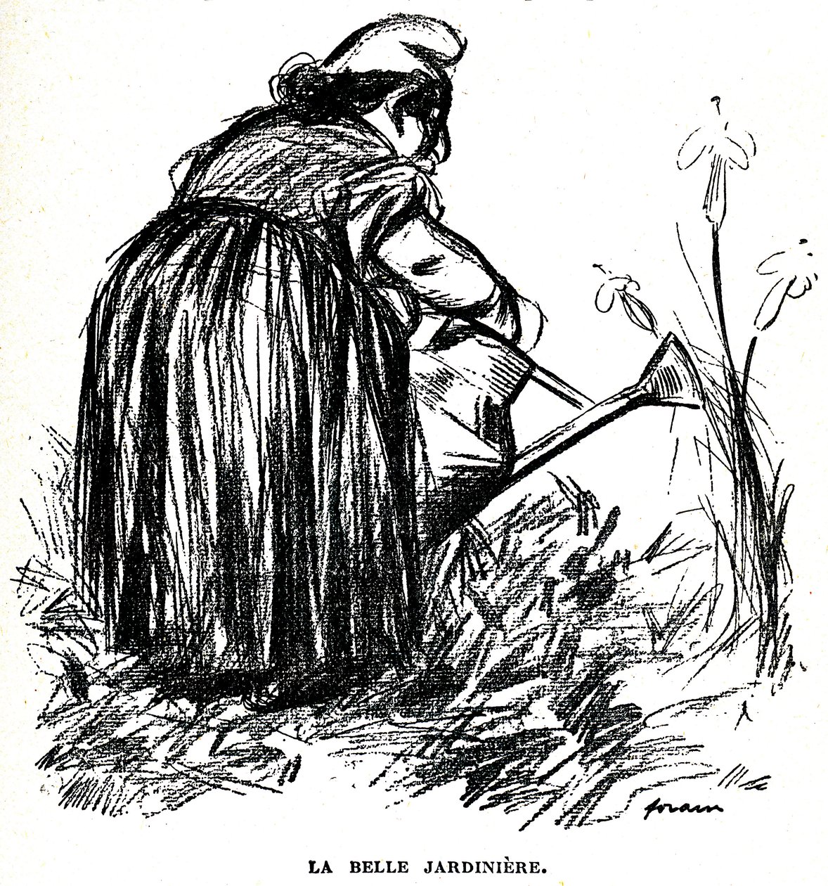 Dibujo antisemita publicado antes de 1900 en el periódico "Psst...!" de Jean Louis Forain