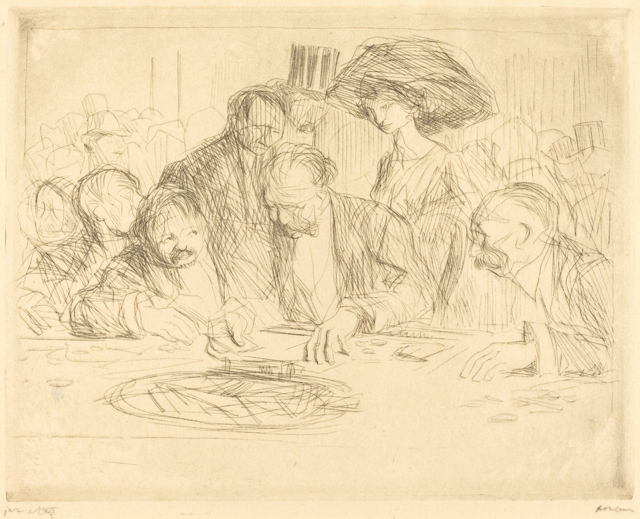 En la mesa de juego (segunda placa) de Jean Louis Forain