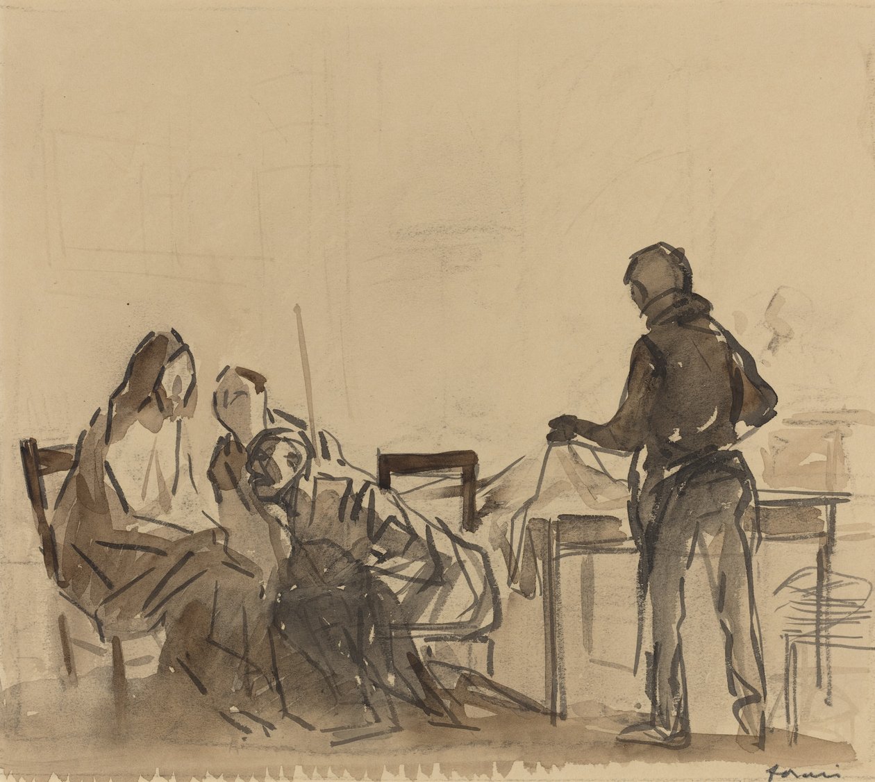 Antes del banquete en Emaús, c. 1910 de Jean Louis Forain