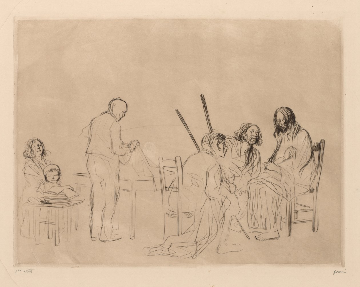 Antes de la cena en Emaús de Jean Louis Forain