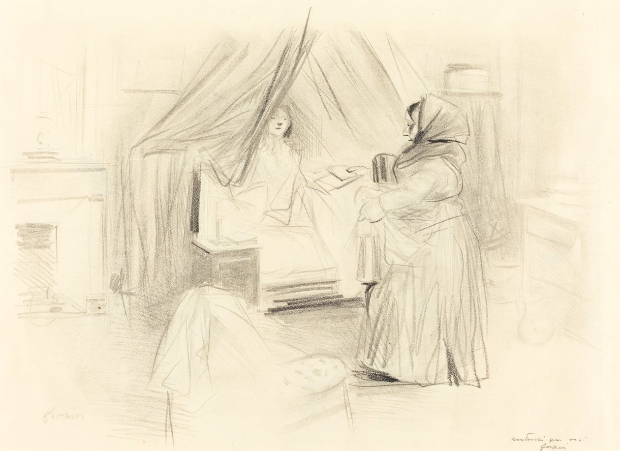 Desayuno (placa horizontal) de Jean Louis Forain