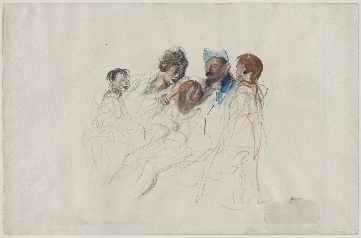 Hogar en un permiso, último cuarto del siglo XIX o primer tercio del siglo XX de Jean Louis Forain