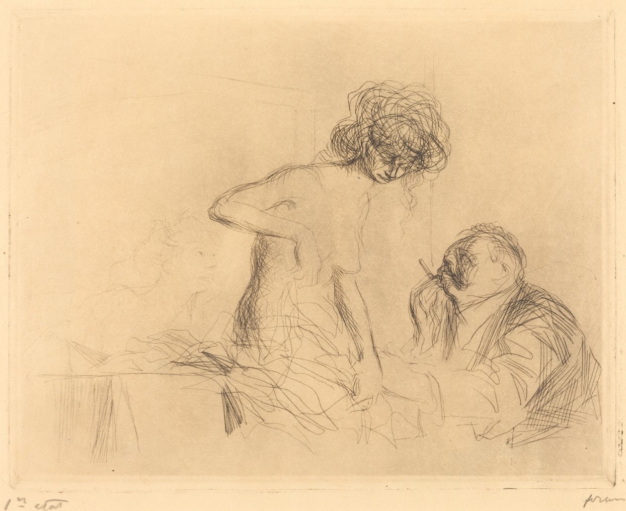 En una habitación privada (primera placa) de Jean Louis Forain