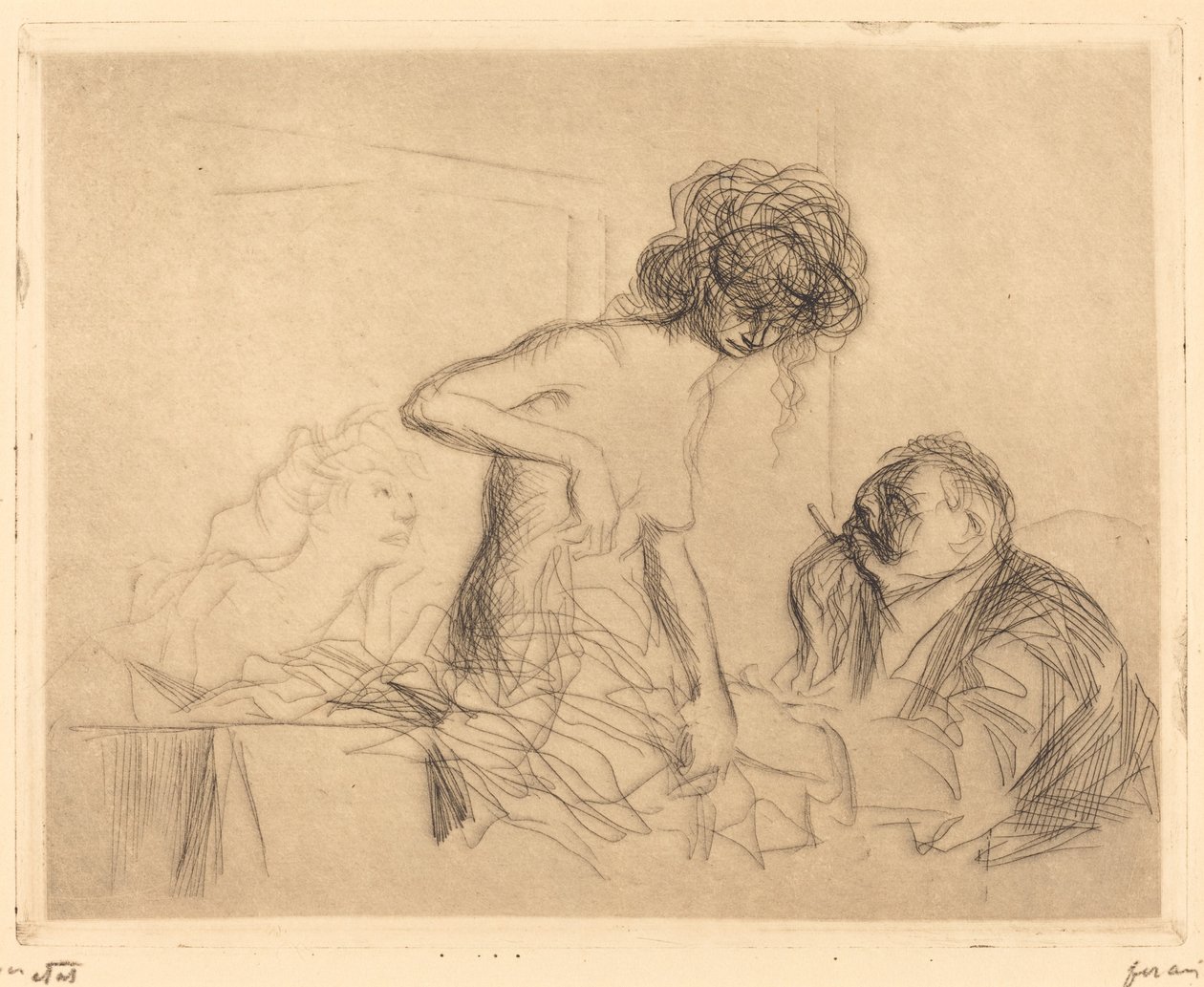 En una habitación privada (primera placa) de Jean Louis Forain