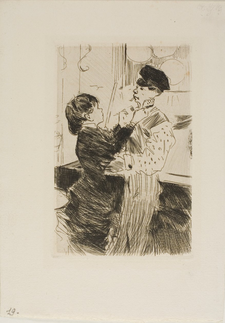 Anudar el pañuelo de Jean Louis Forain