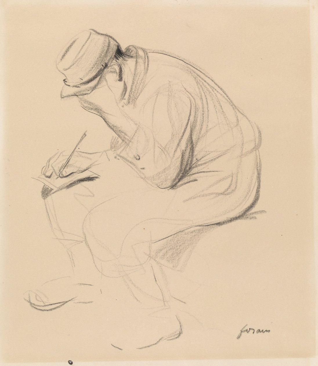 Le Poilu, soldado francés escribiendo a casa de Jean Louis Forain