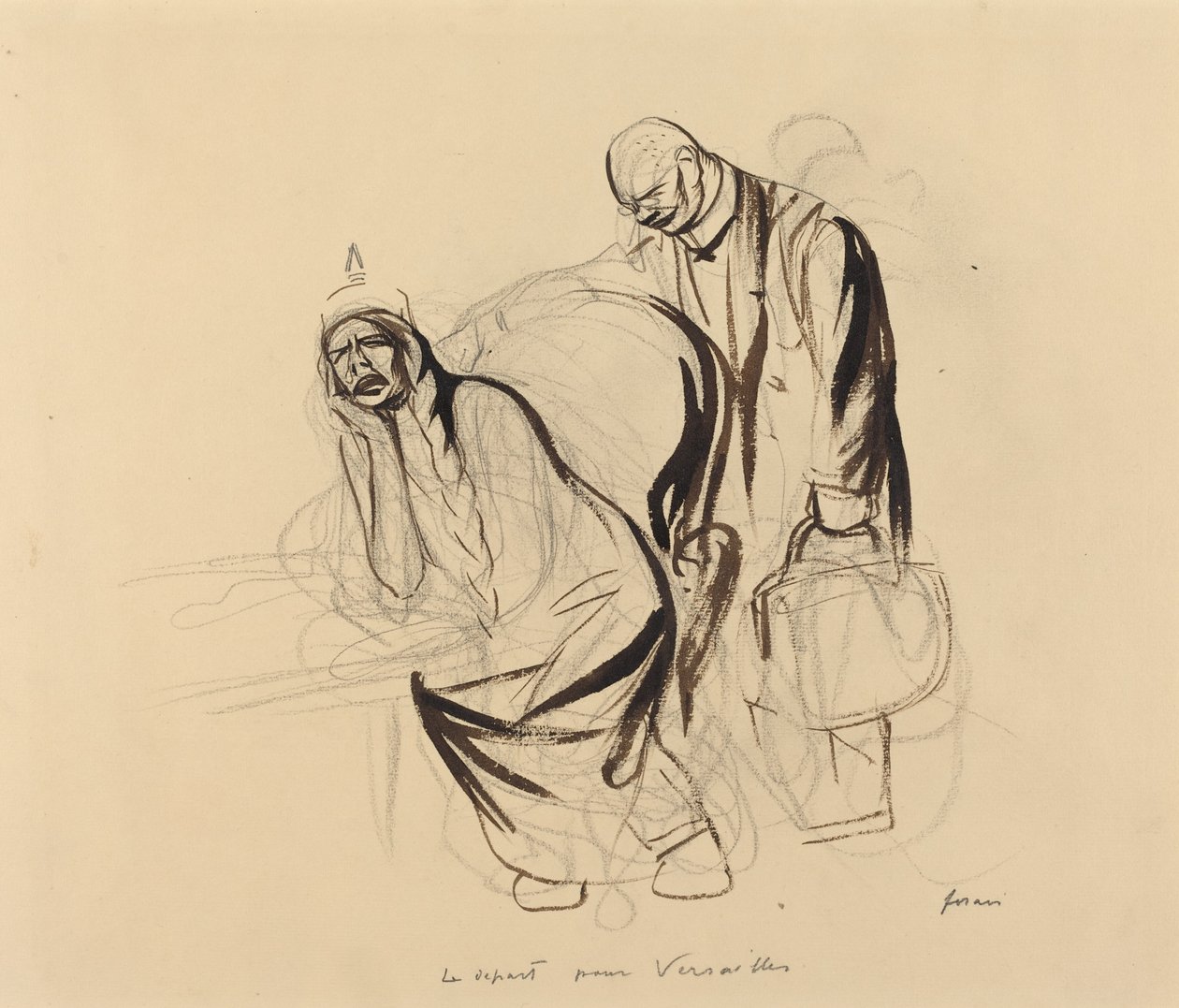 La partida hacia Versalles, c. 1919 de Jean Louis Forain