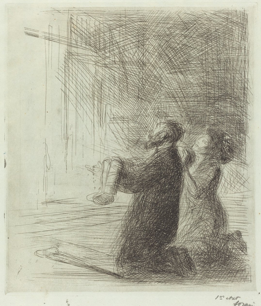 Lourdes, implorando ante la gruta (cuarta placa) de Jean Louis Forain