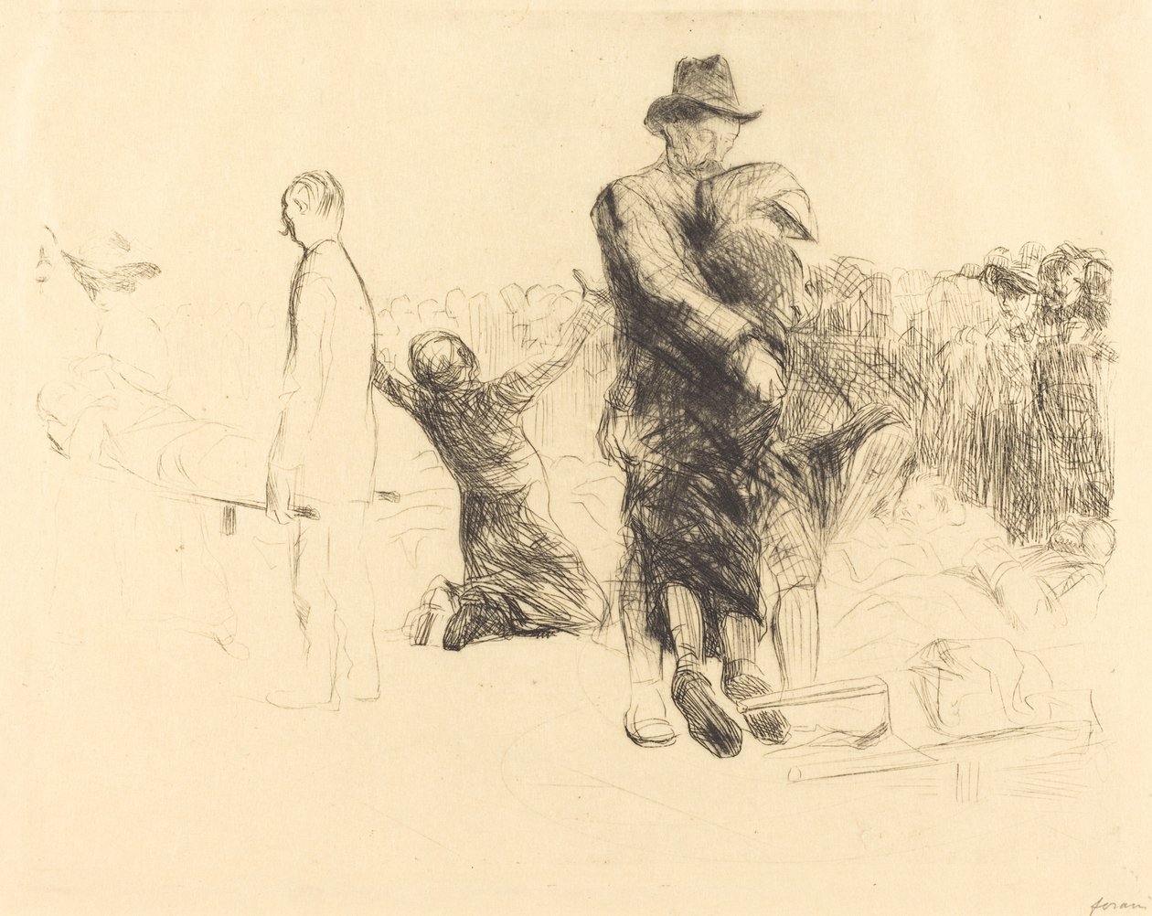 Lourdes, transporte del paralítico de Jean Louis Forain