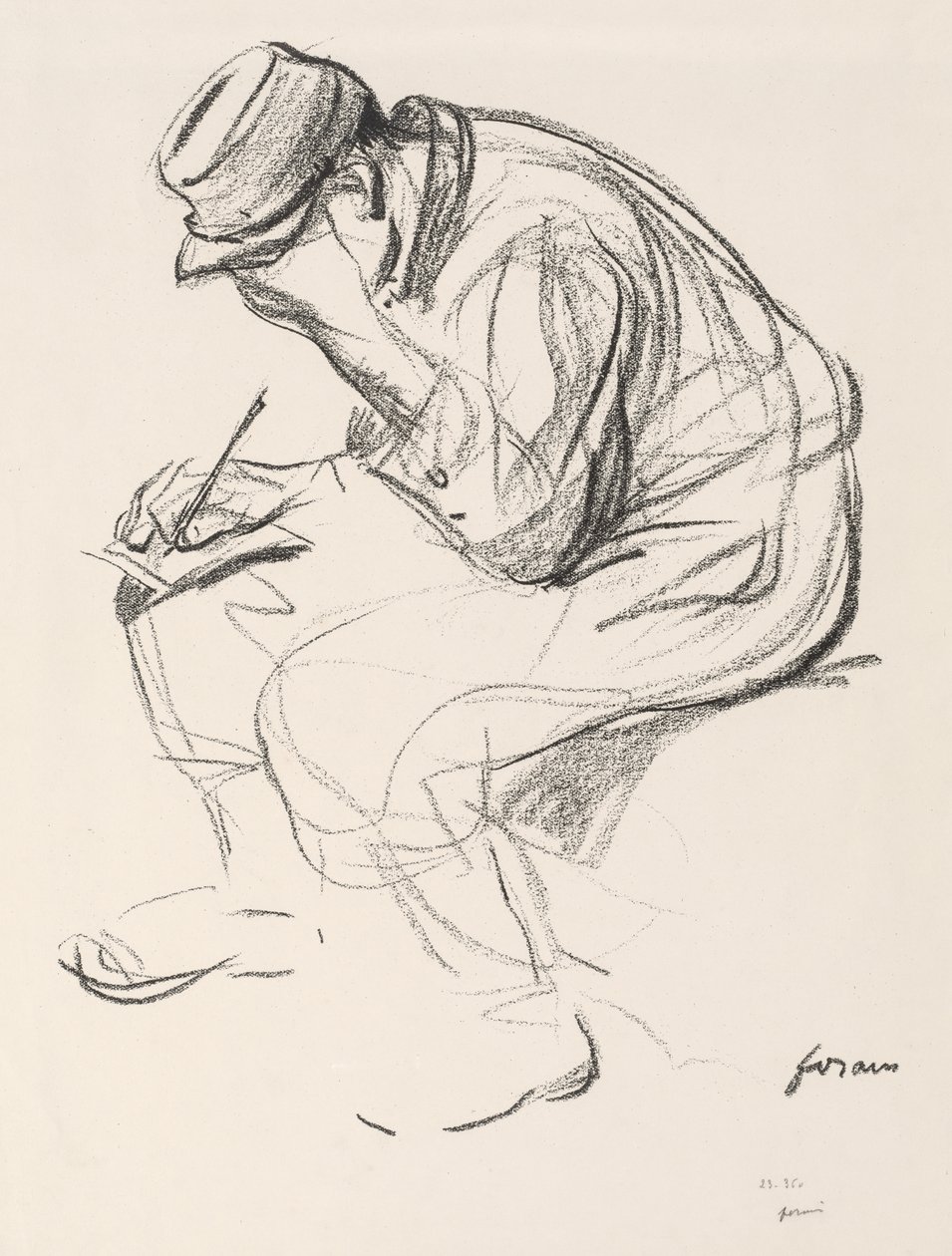 Prisionero de guerra escribiendo una carta de Jean Louis Forain