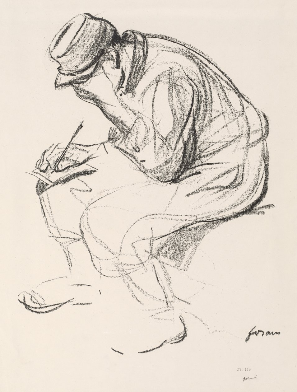 Prisionero de guerra escribiendo una carta de Jean Louis Forain