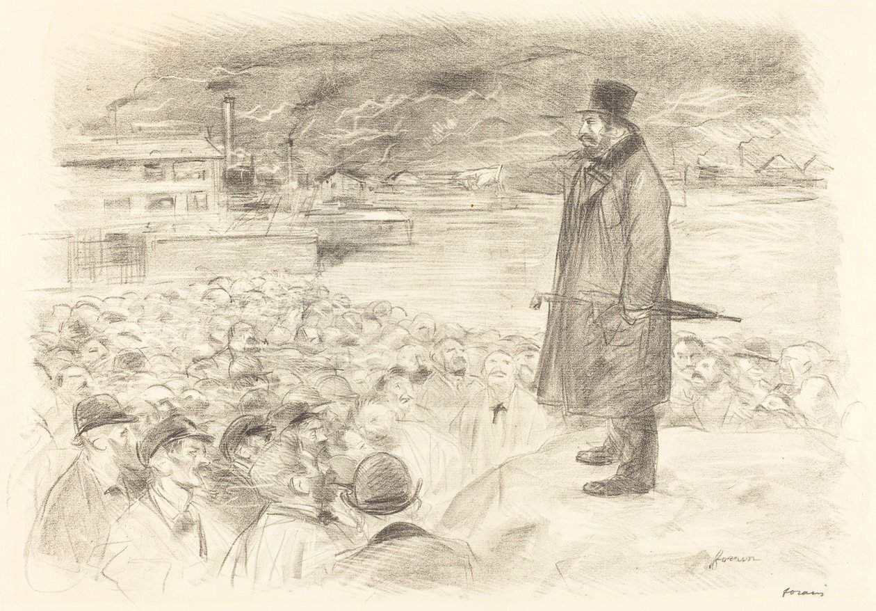 Escena de una huelga (tercera placa) de Jean Louis Forain