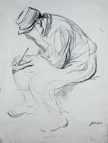 Soldado Escribiendo de Jean Louis Forain