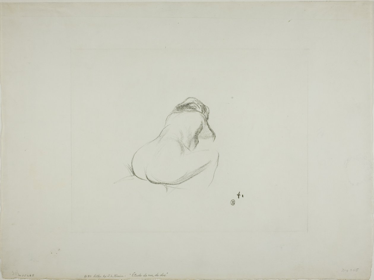 Estudio de una Mujer Desnuda, de Espaldas de Jean Louis Forain