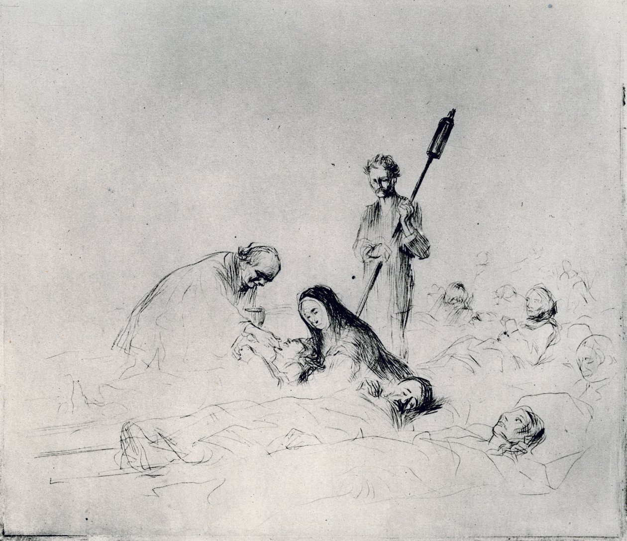 La comunión de los pacientes, 1925 de Jean Louis Forain