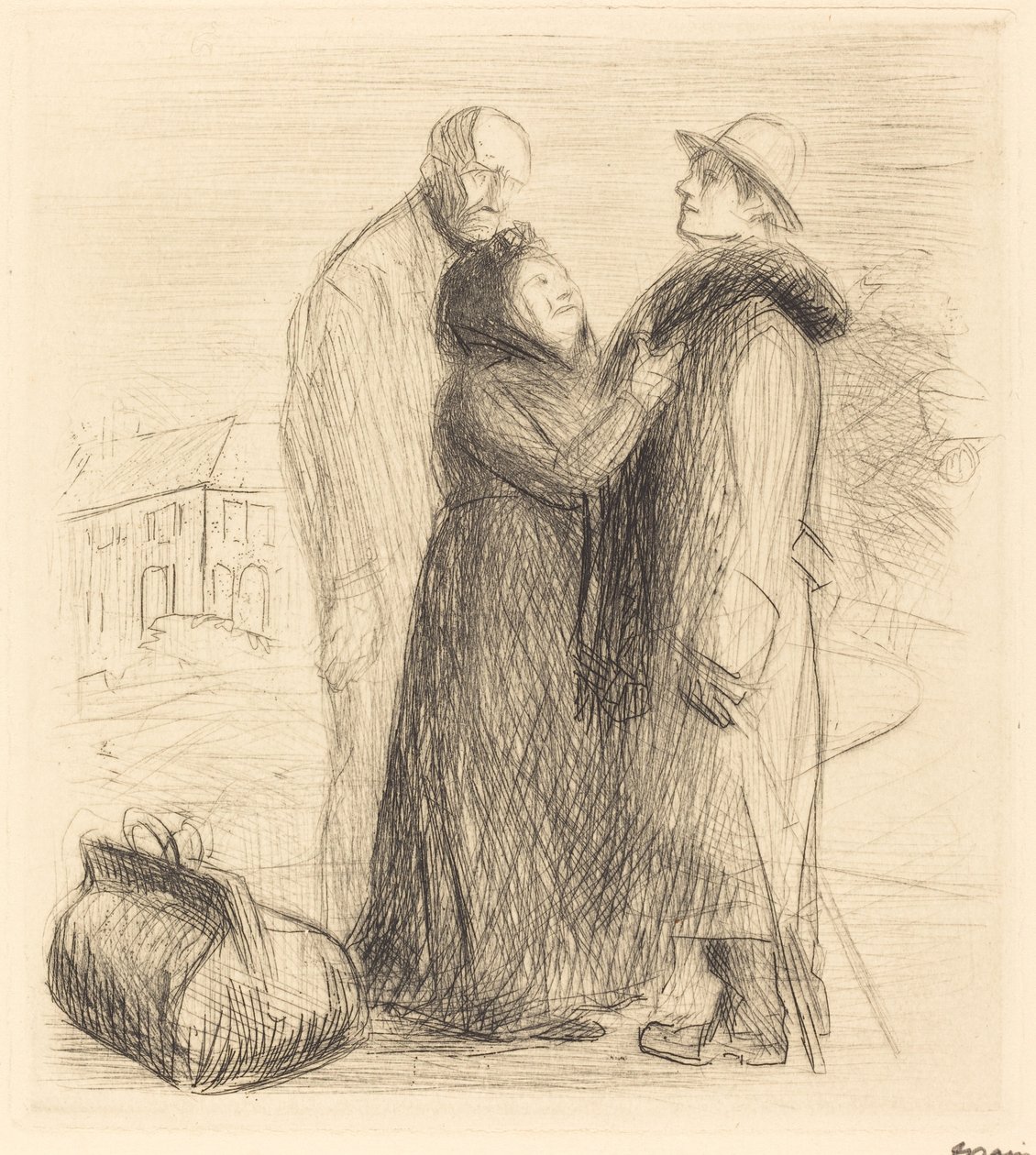 La Partida del Hijo Pródigo (primera placa, vertical) de Jean Louis Forain