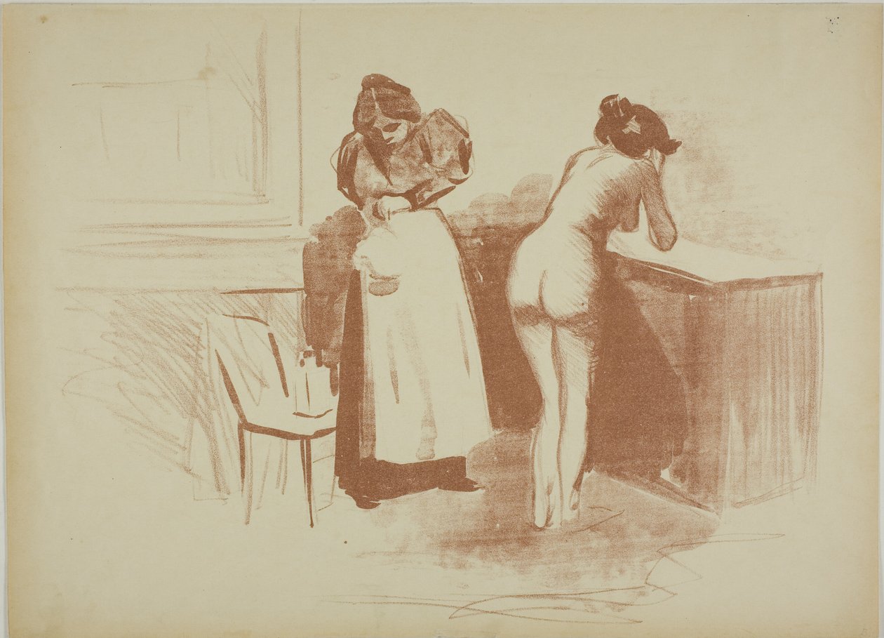 El masaje con guante de pelo grueso, lavar y alinear plato de Jean Louis Forain