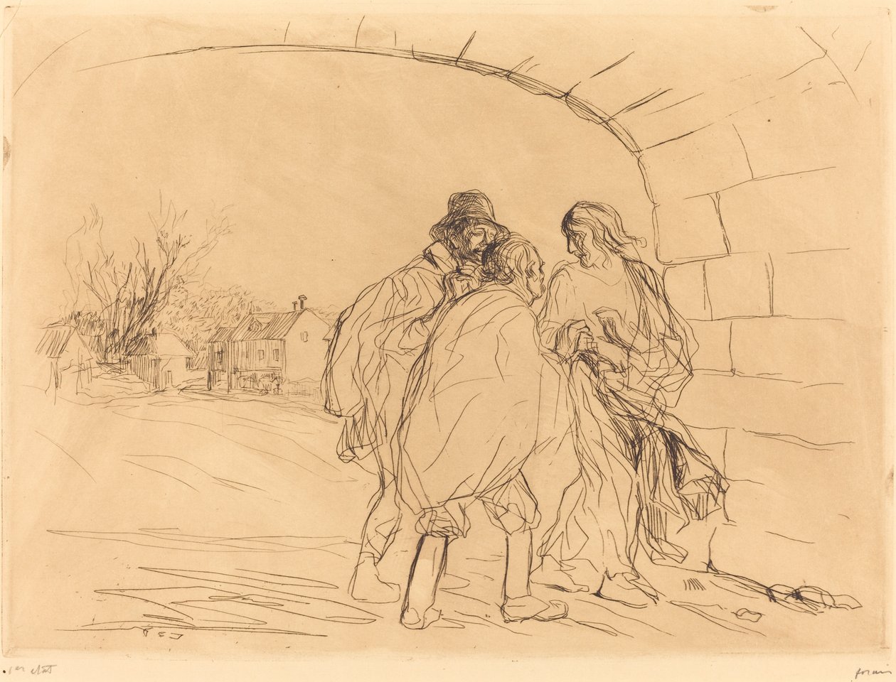 El Encuentro bajo el Arco (primera placa) de Jean Louis Forain