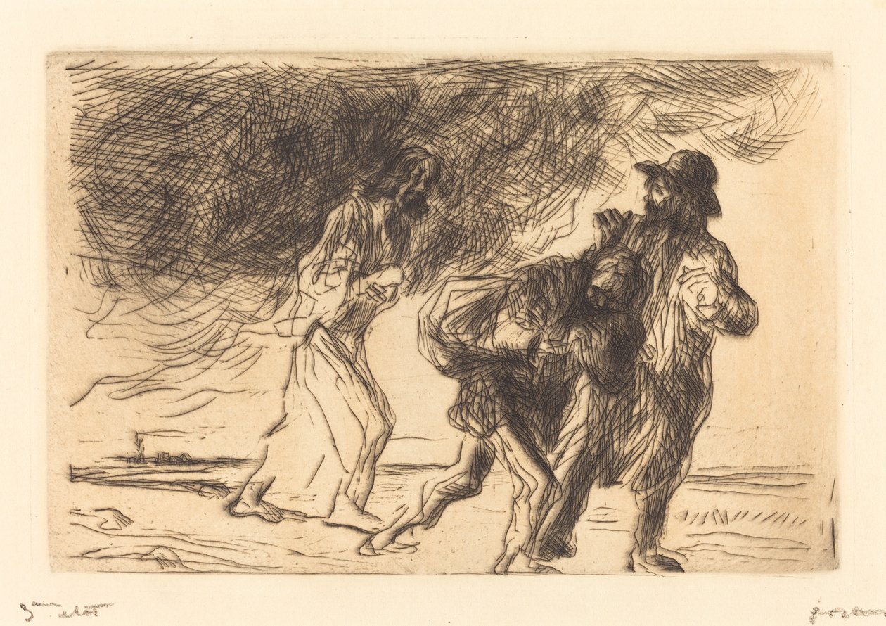 El camino a Emaús (primera placa) de Jean Louis Forain