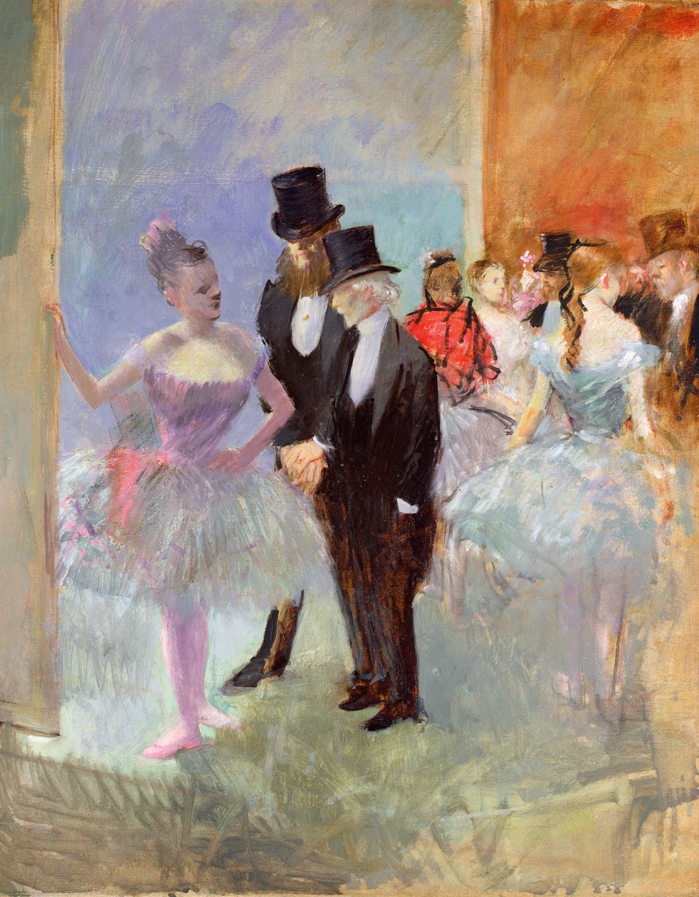 Las alas de la ópera (en el vestíbulo) c.1887 de Jean Louis Forain